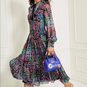 Kate Spade
Gold Black Red Pink Metallic Dot Multi Color Cocktail Dress size 4